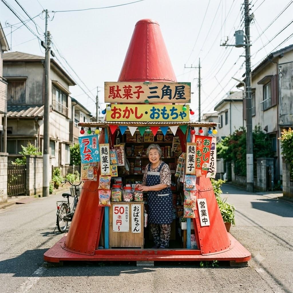 三角コーン駄菓子屋