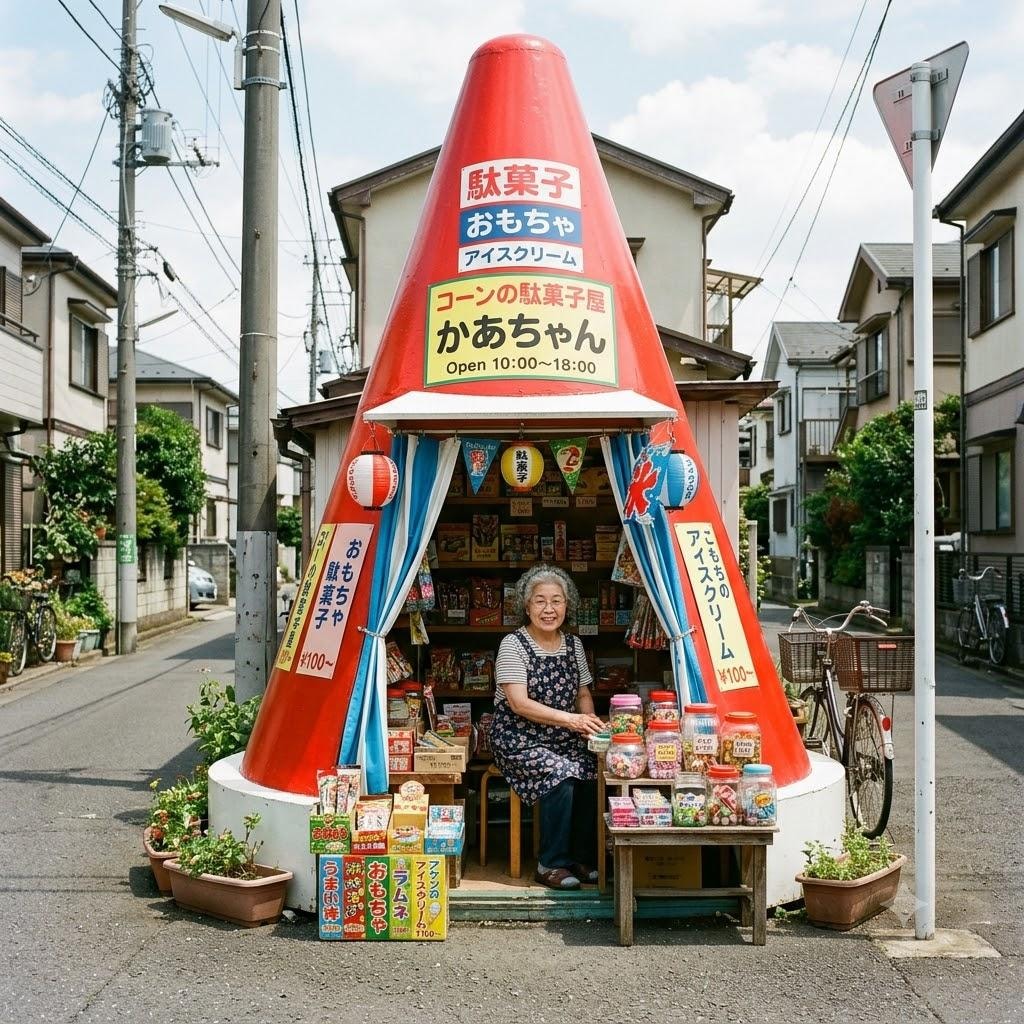 三角コーン駄菓子屋