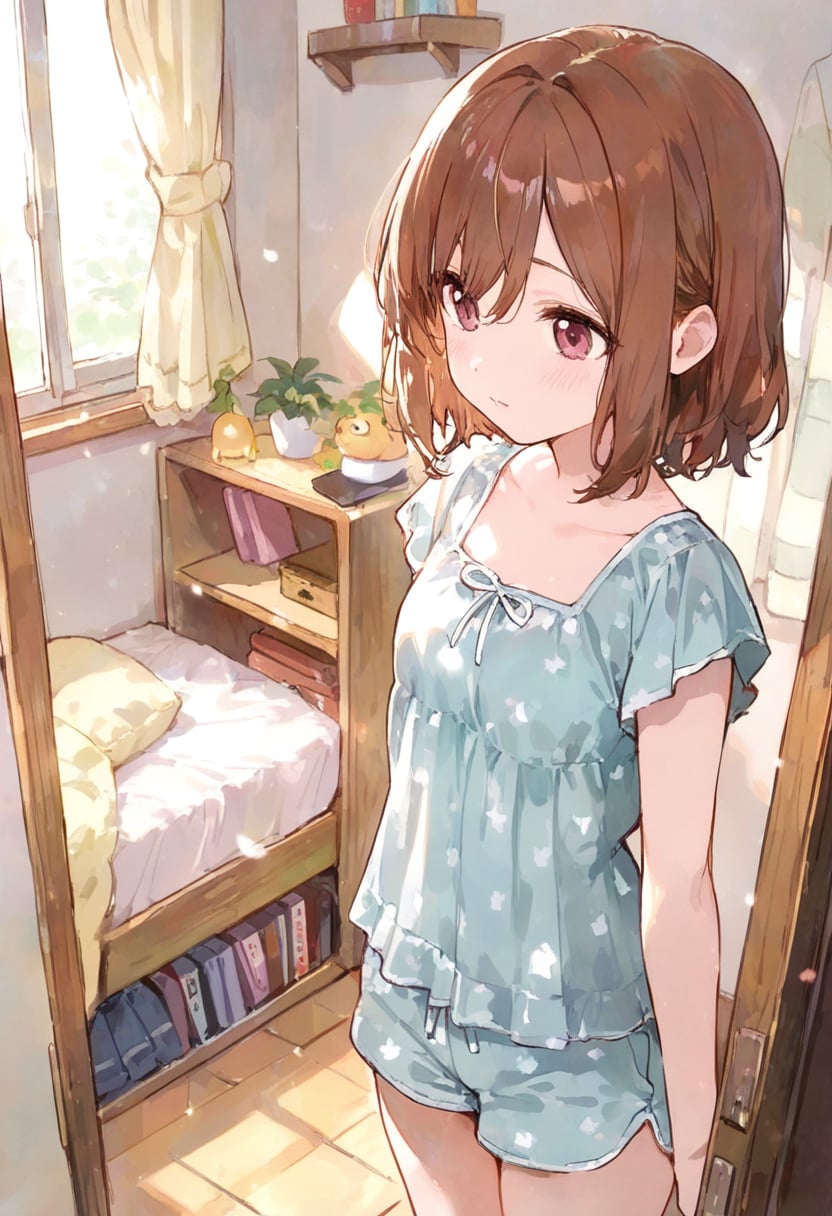 少女の部屋(水彩タッチ)(203)
