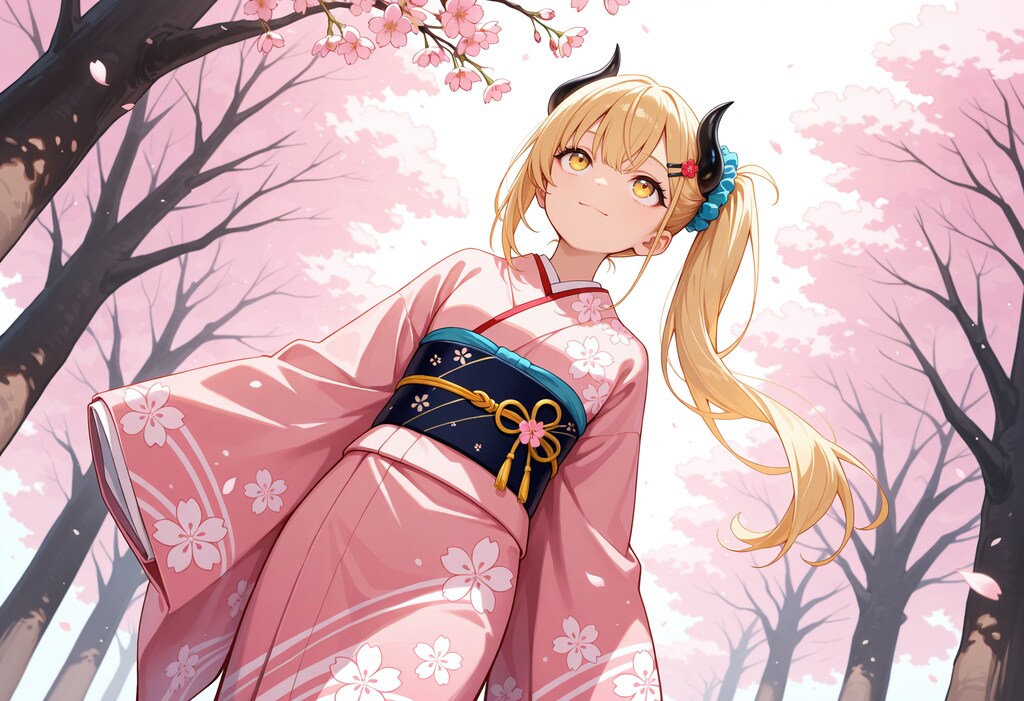 桜の香りと着物女鬼高生さん