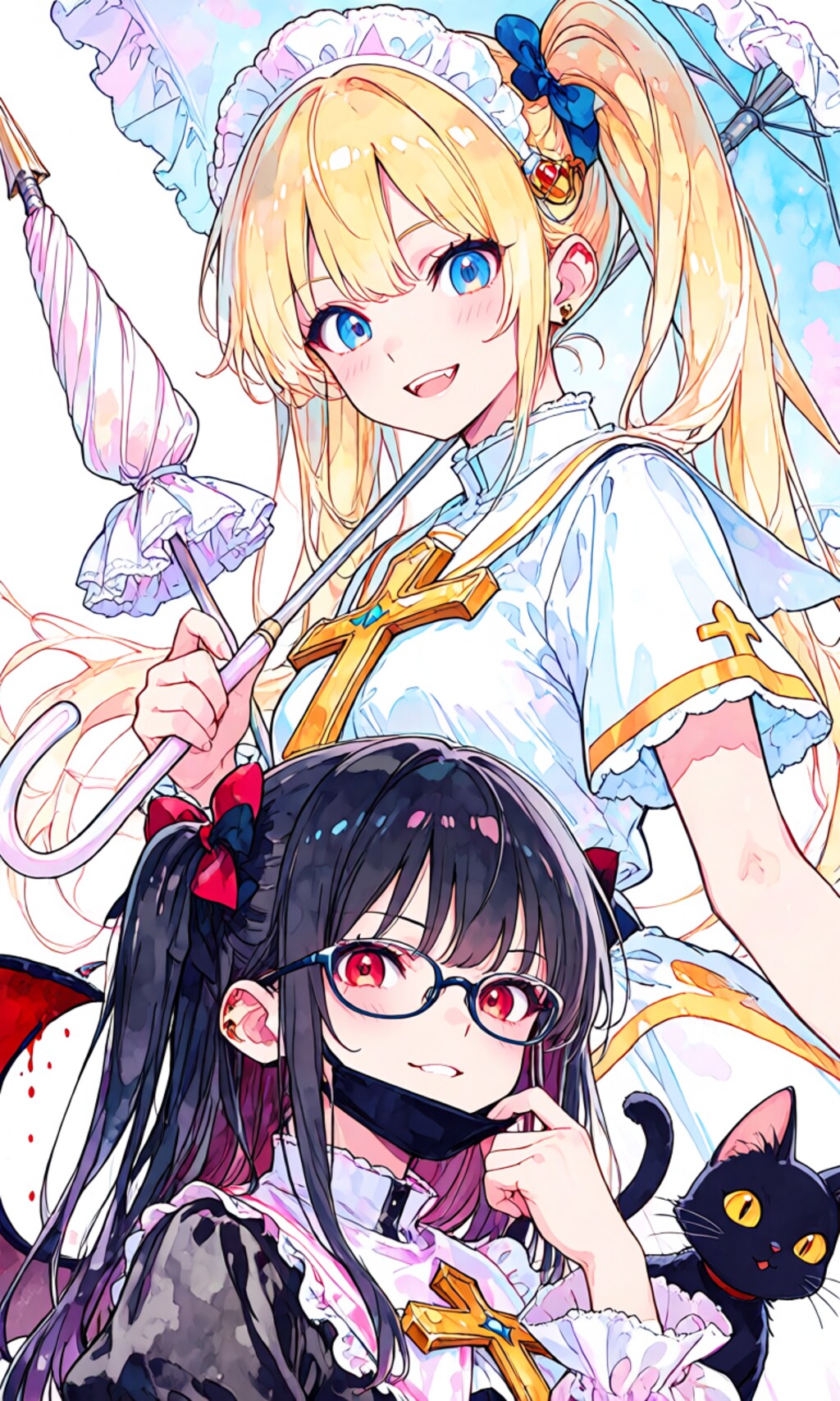 異世界制服少女達　吸血鬼の魔法少女　アクリルドールフィギュア