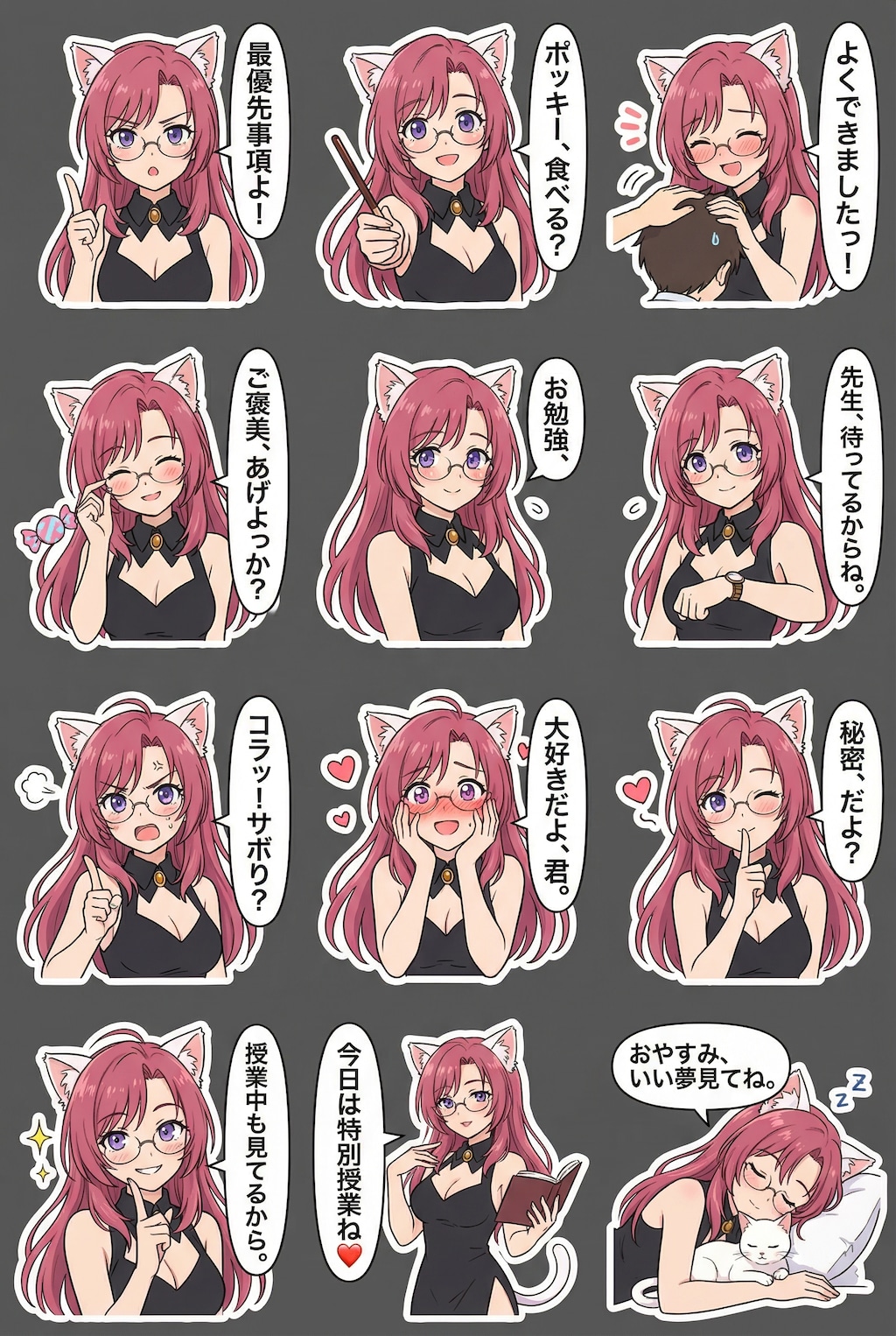 最優先事項よ！猫耳みずほ先生スタンプ(*´ω｀*)