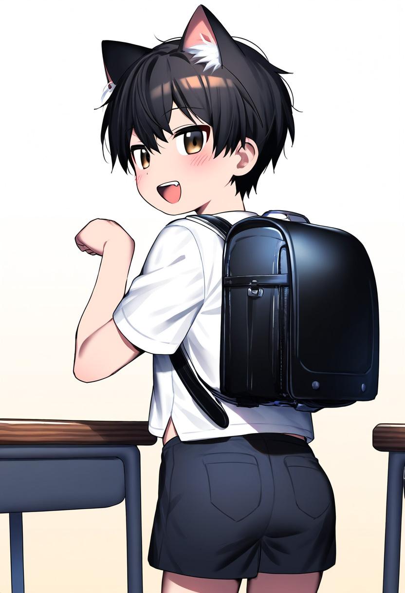 猫耳男子小学生 | の人気AIイラスト・グラビア