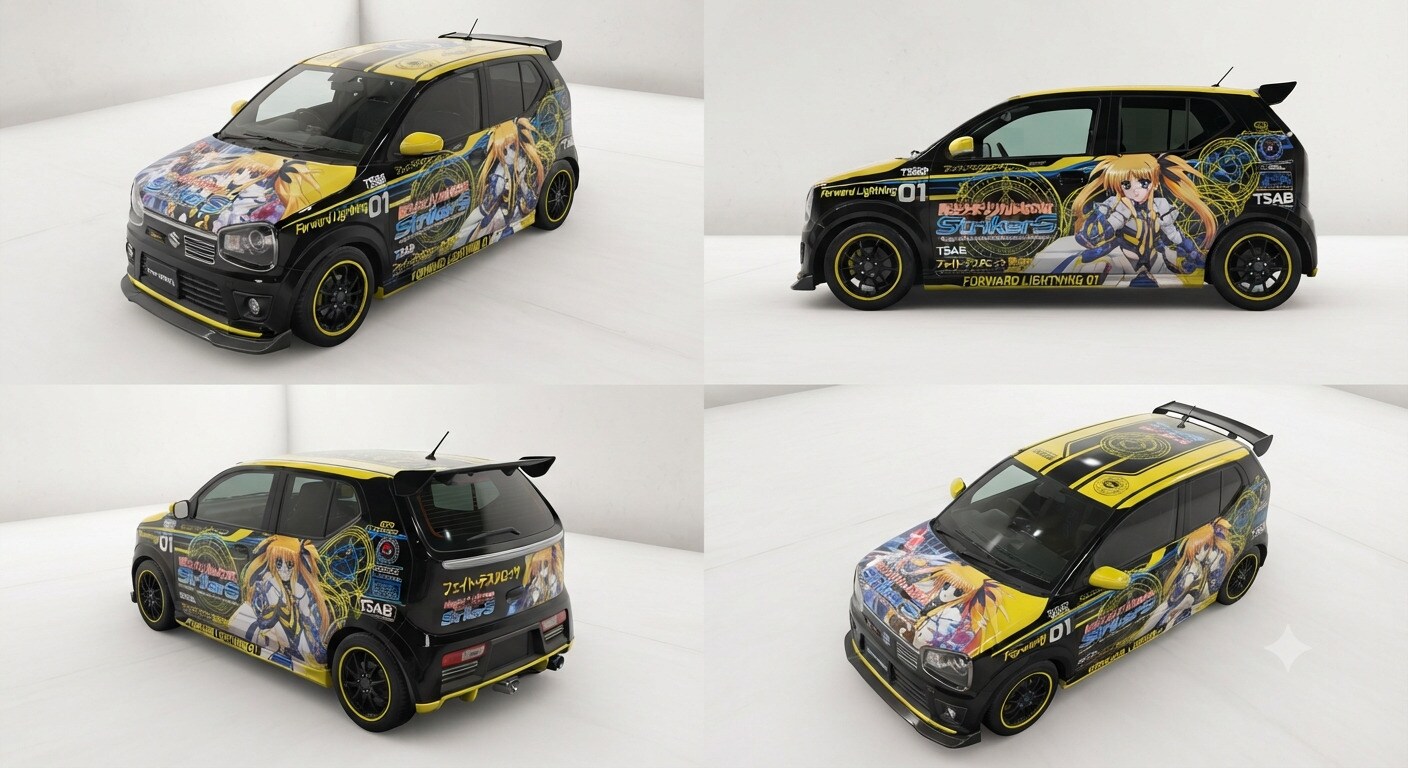 フェイトテスタロッサ痛車アルトワークス | の人気AIイラスト・グラビア
