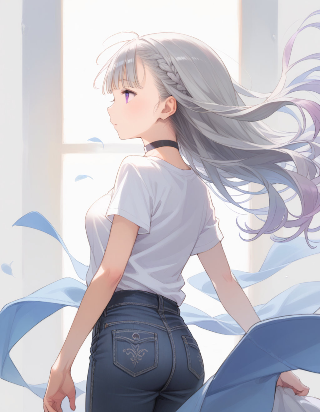 銀髪をなびかせて