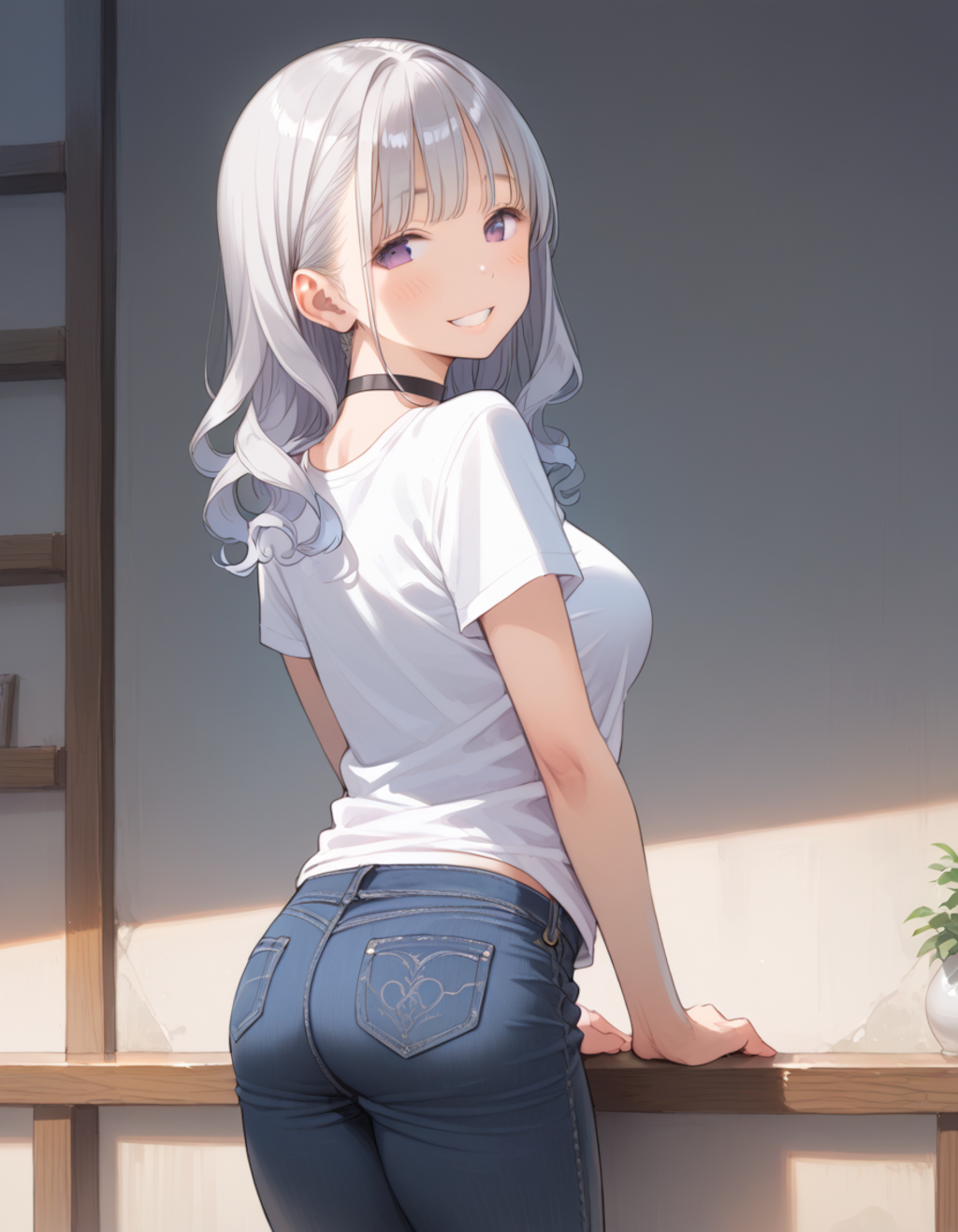 銀髪をなびかせて