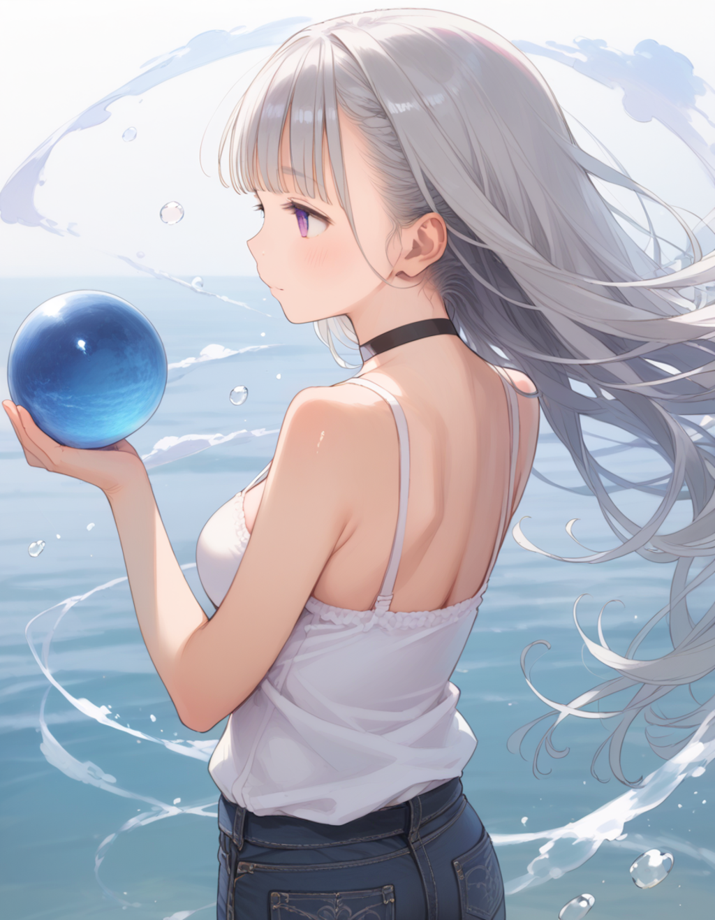 銀髪をなびかせて