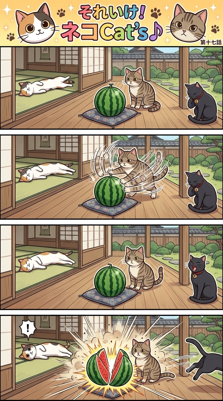 【17話】それいけ！ネコCat's♪(４コマ漫画)