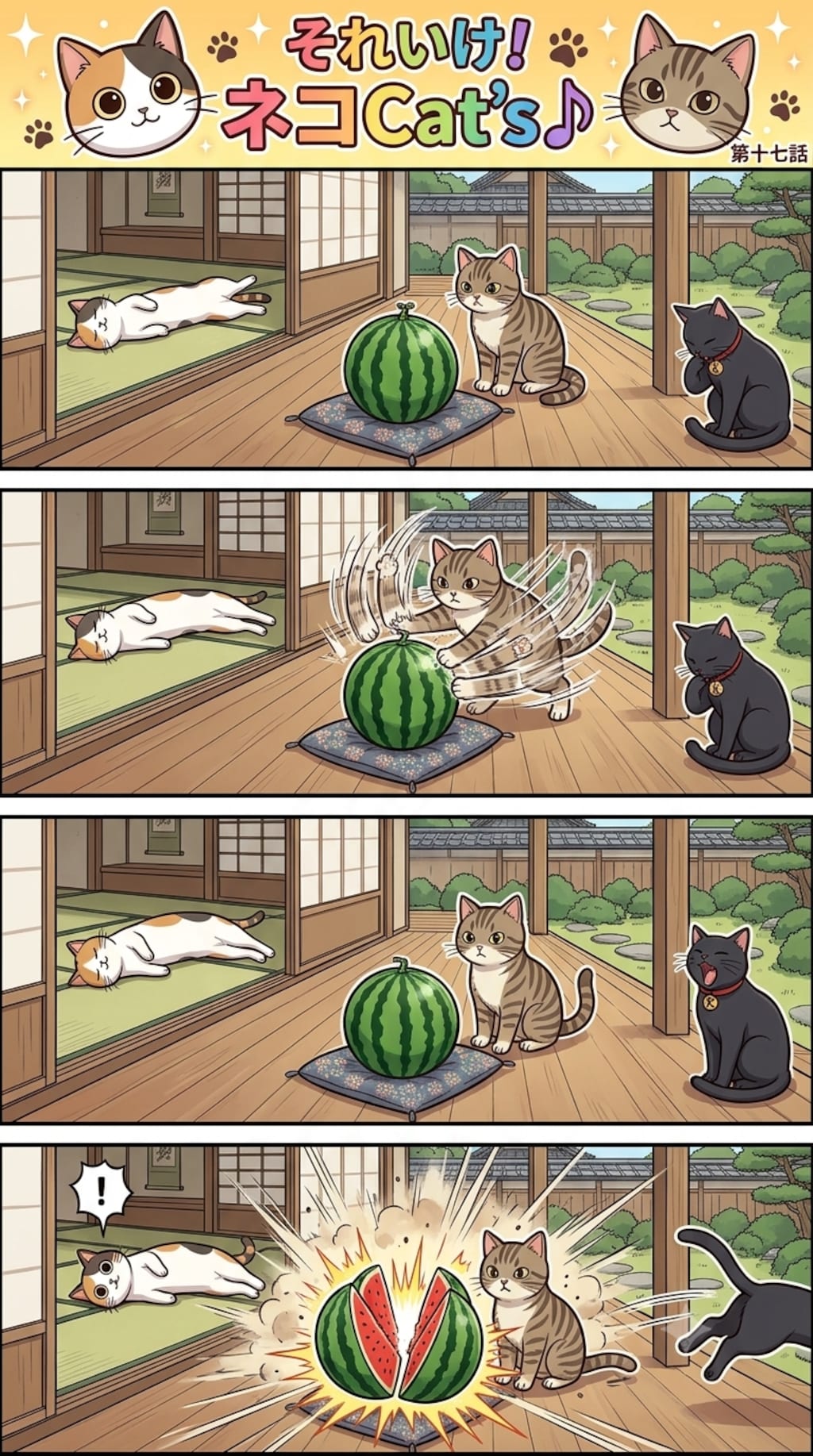 【17話】それいけ！ネコCat's♪(４コマ漫画)