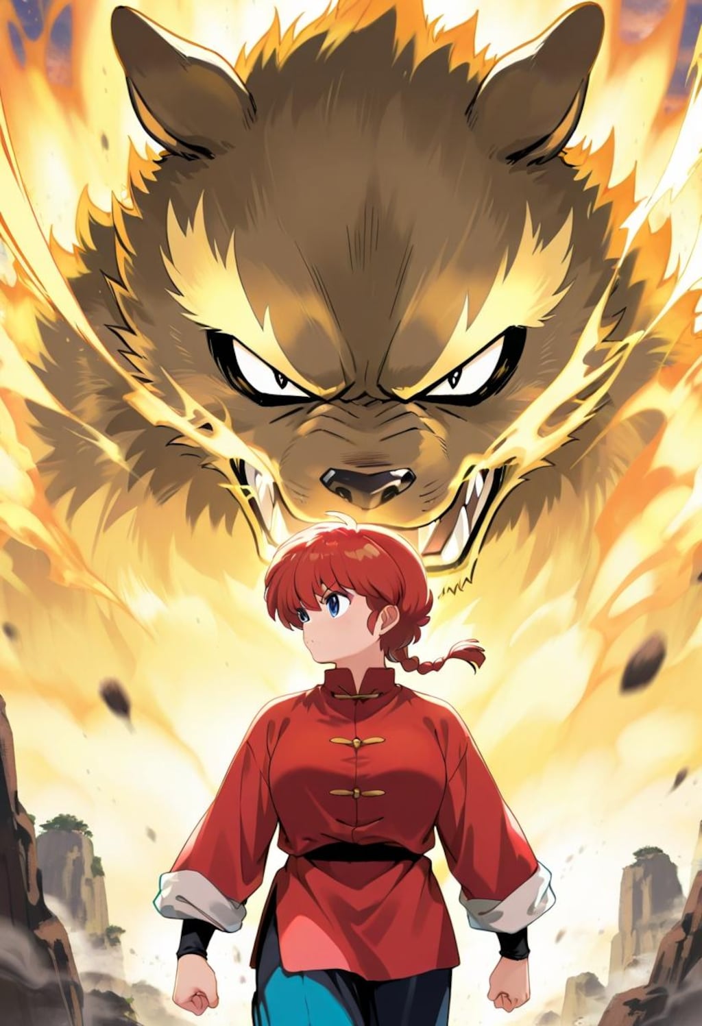 「らんま、後ろ、後ろ！」