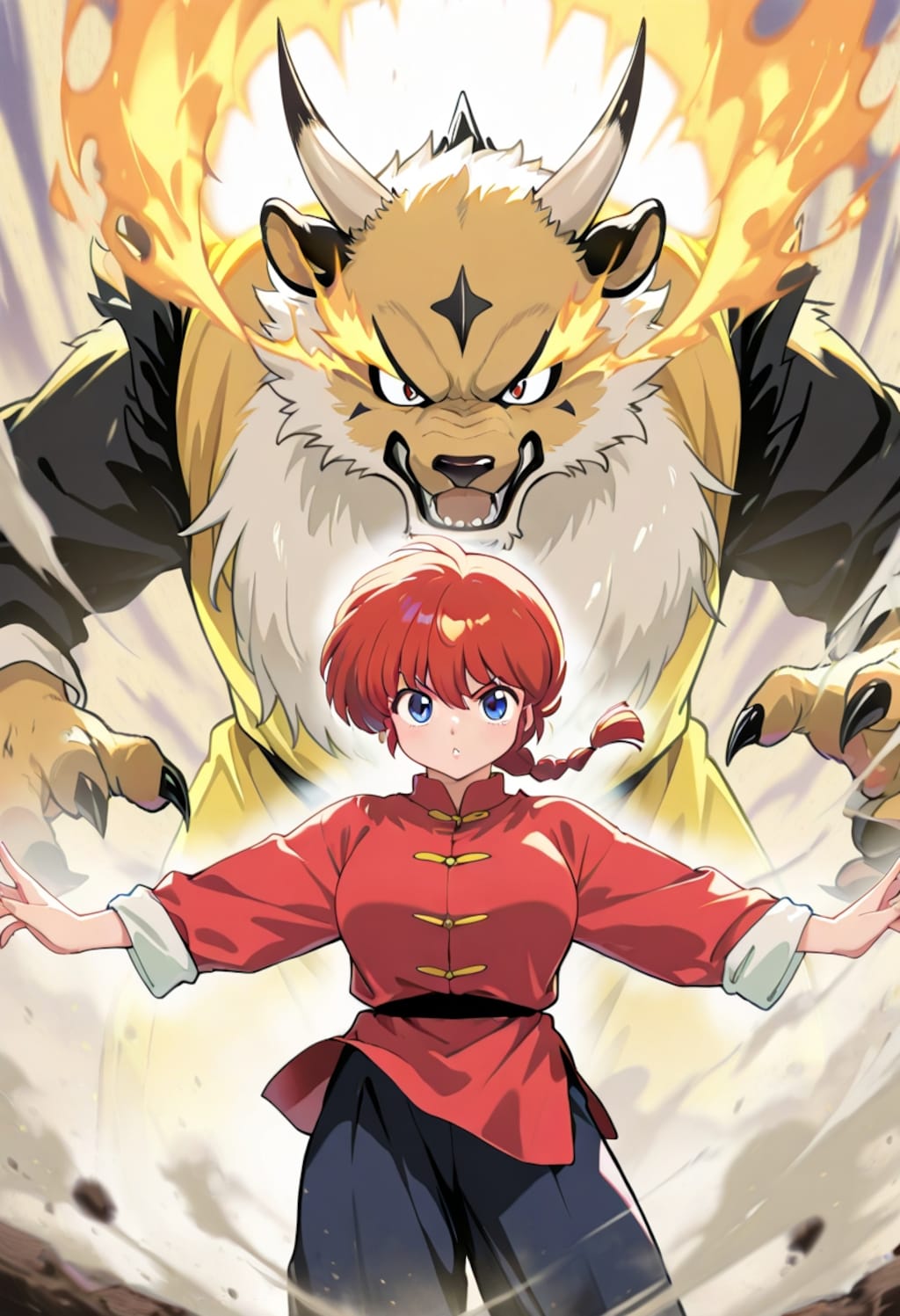 「らんま、後ろ、後ろ！」