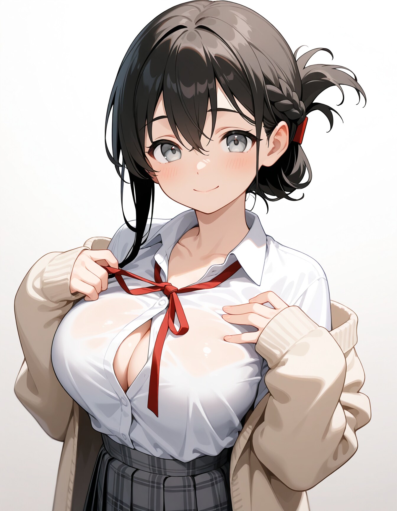 folded ponytail