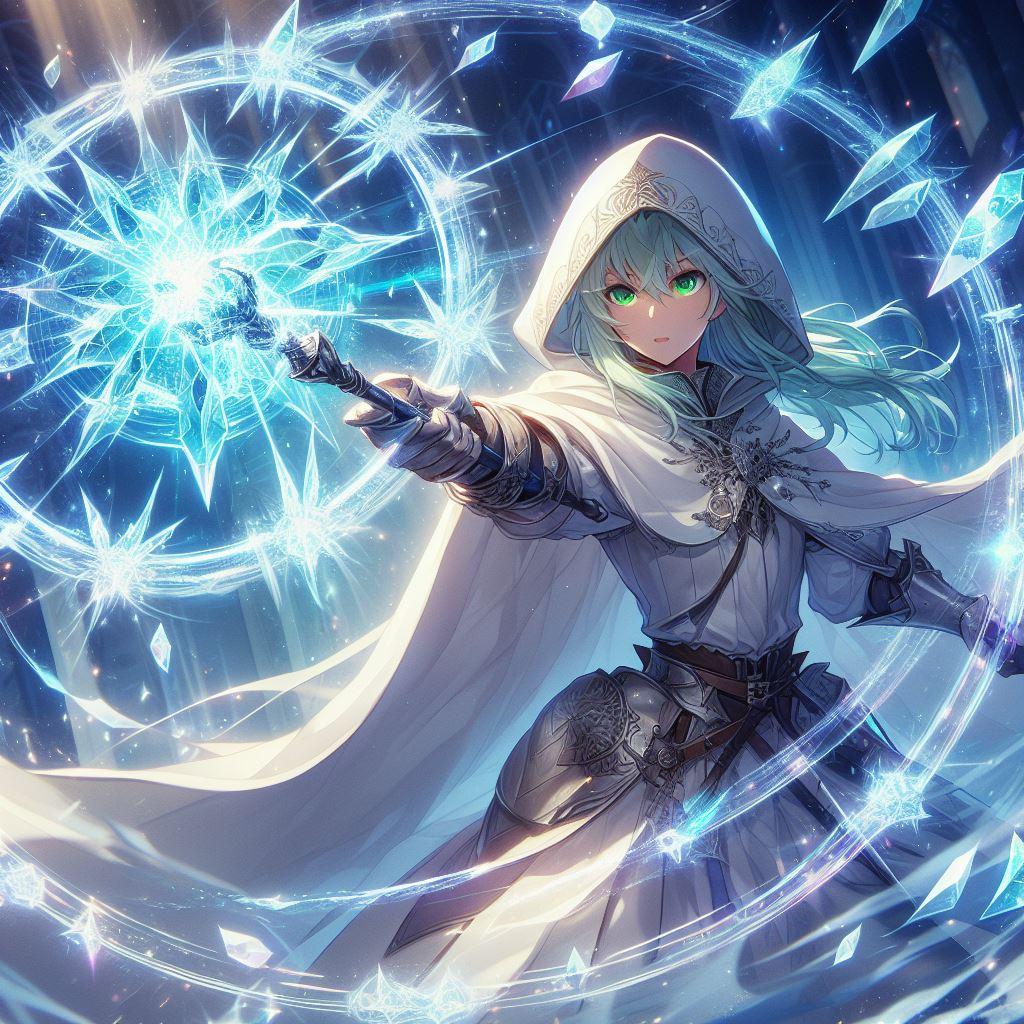 (氷魔法)緑髪の女騎士さん２