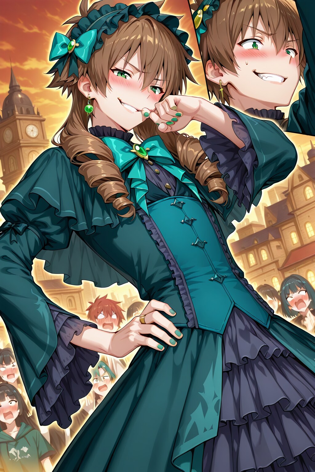 pixaiのカズマ女装の、QLINバージョン