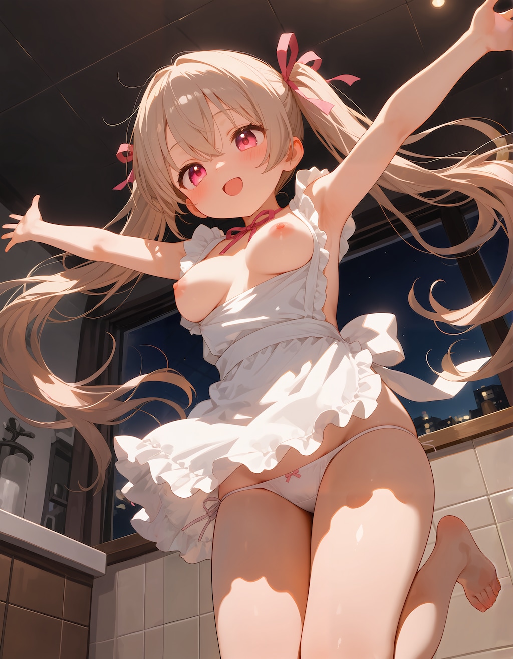 魅惑の裸エプロンで誘うさとみん #2