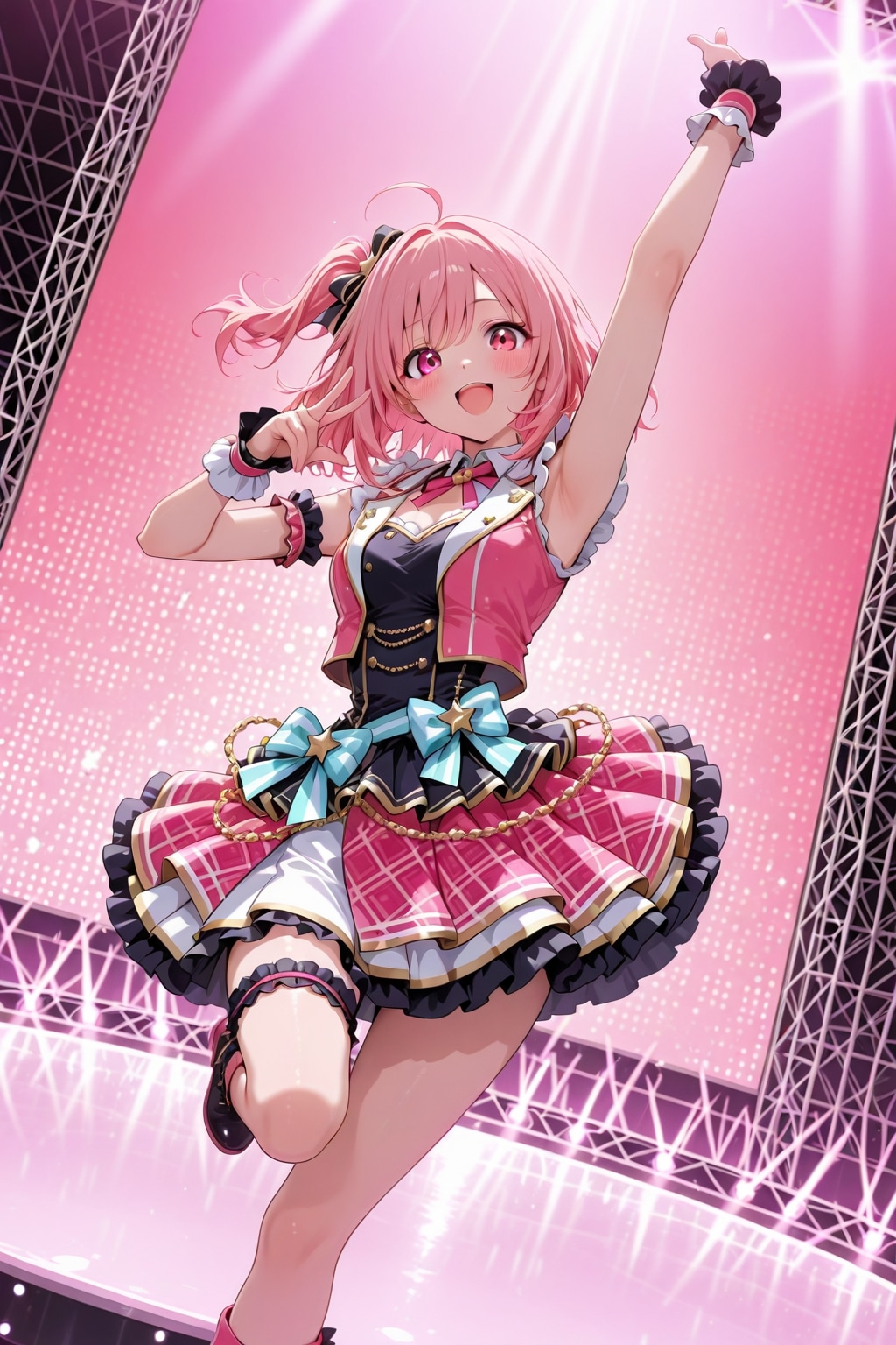 #CANDY 試作画像　「アイドルのライブステージ」ーサンプルプロンプト流用参照ー