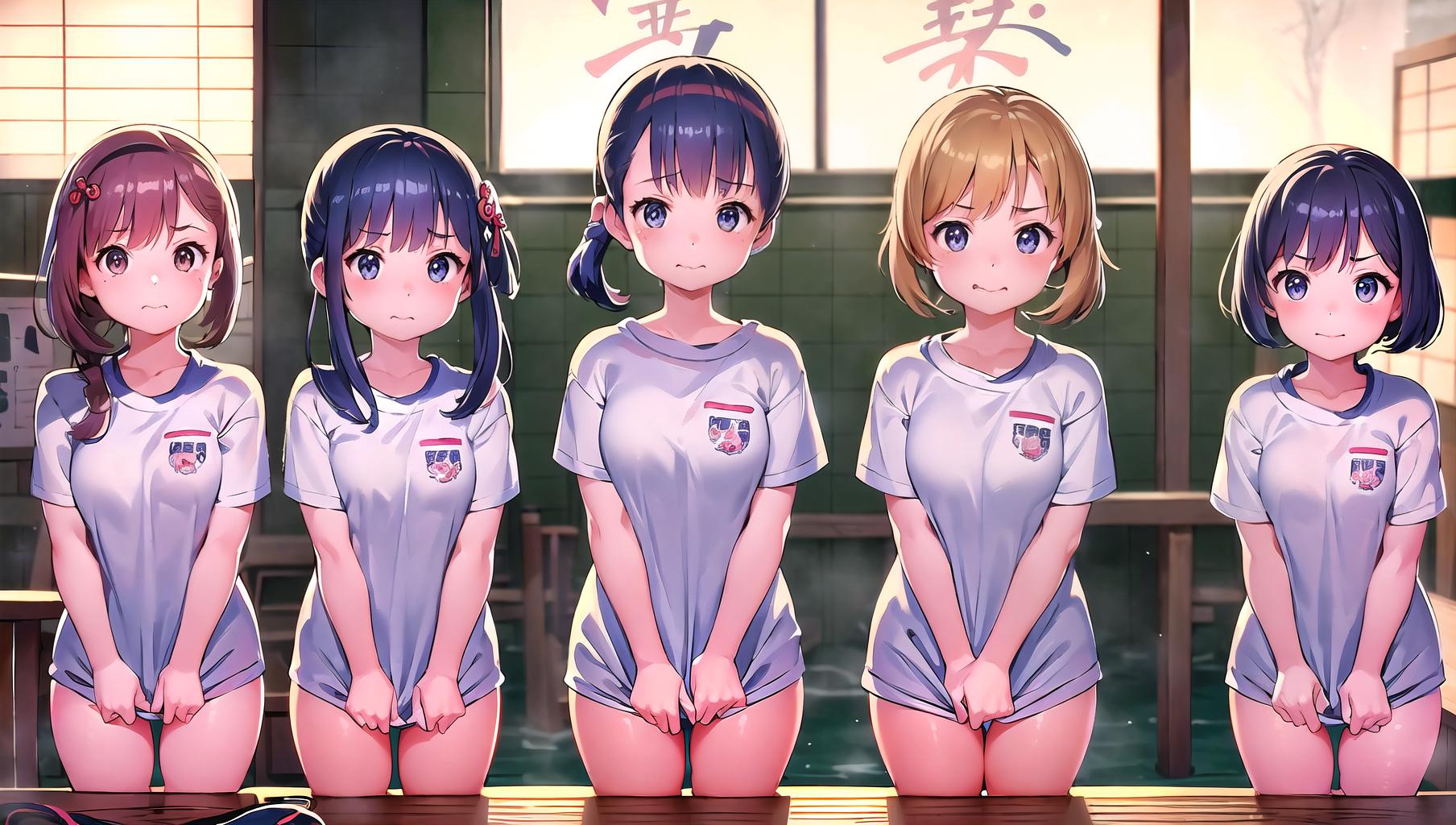 湯屋の見習い娘達