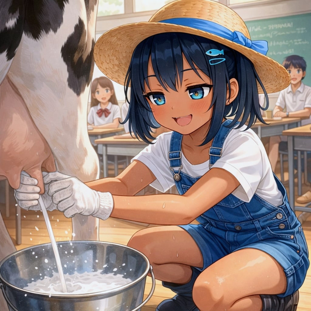 こなつの生乳搾り