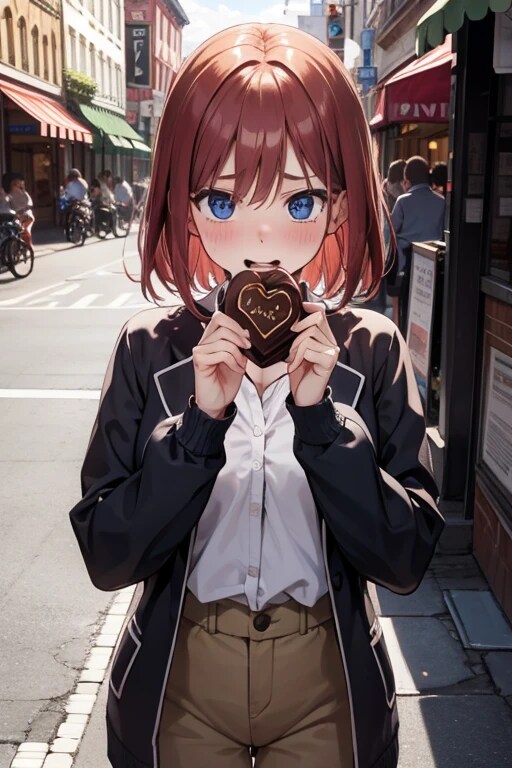 あっ、あの　チョコレートを受け取ってくれませんか・・？