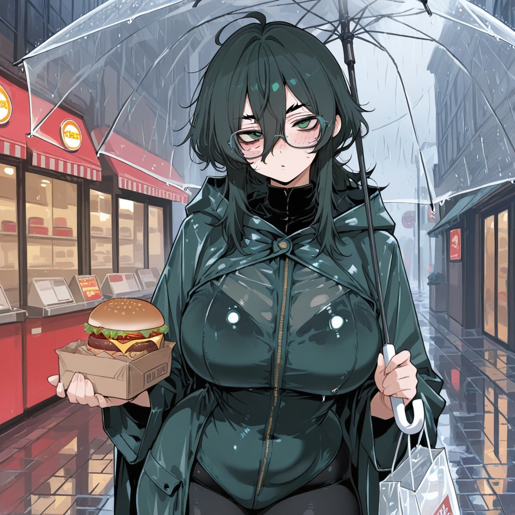 雨の日のバーガー探索