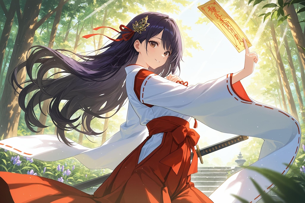 異世界神社の巫女さん（神楽さん）