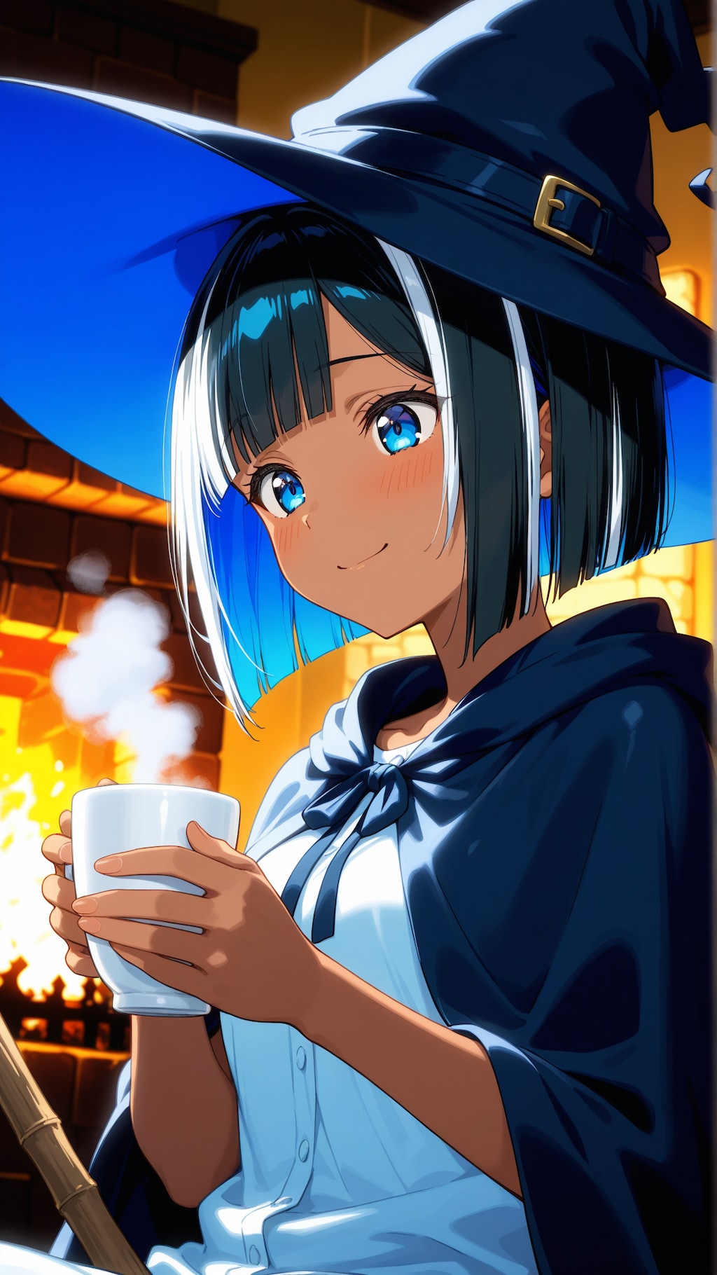 箒にまたがって後夜祭