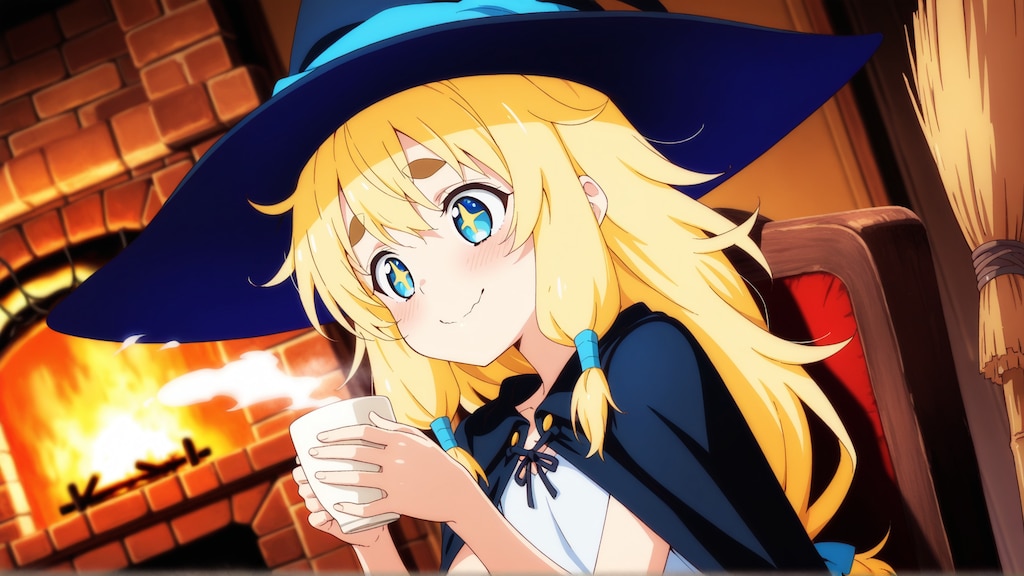 箒にまたがって後夜祭