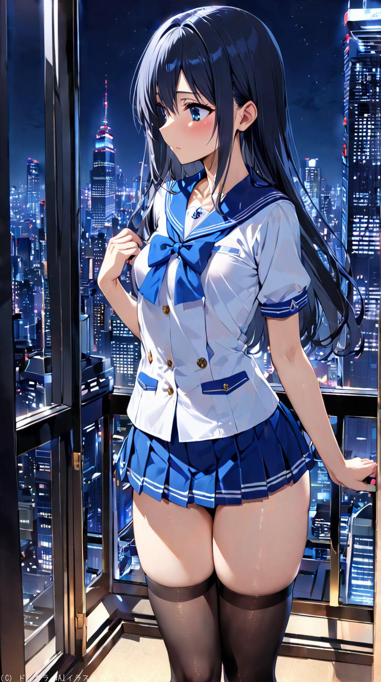 ホテルに泊まる一人の女学生