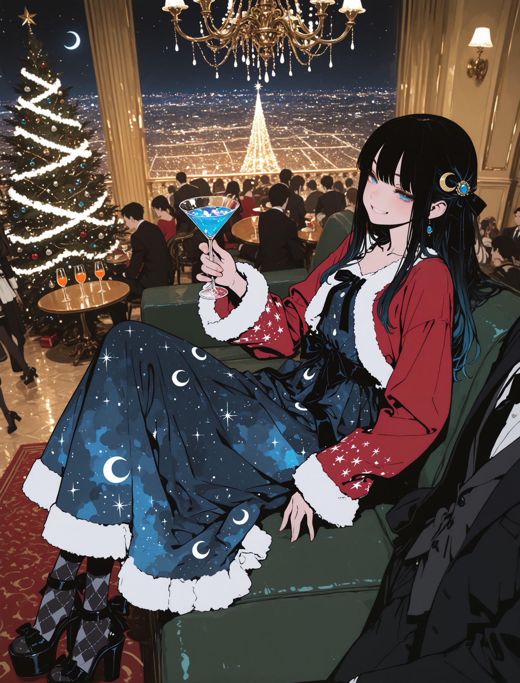 お嬢様風サンタコス | の人気AIイラスト・グラビア