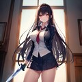 巨乳（爆乳）女子高生剣士 4枚目