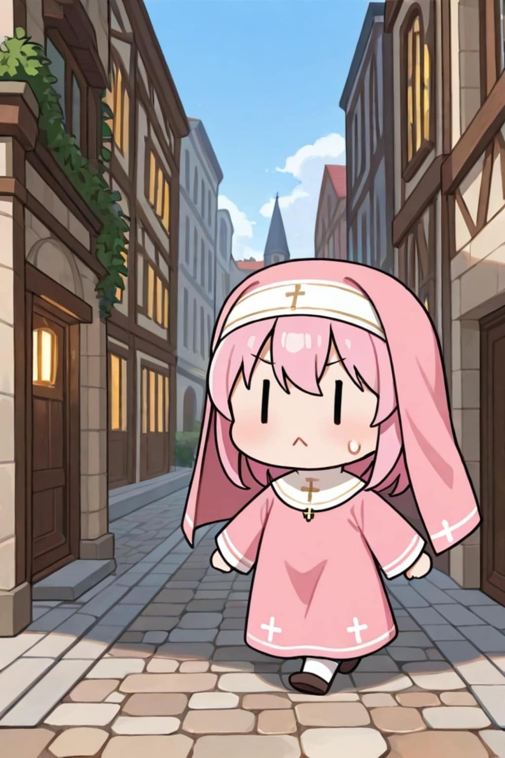 シスターのピンク髪ちゃん