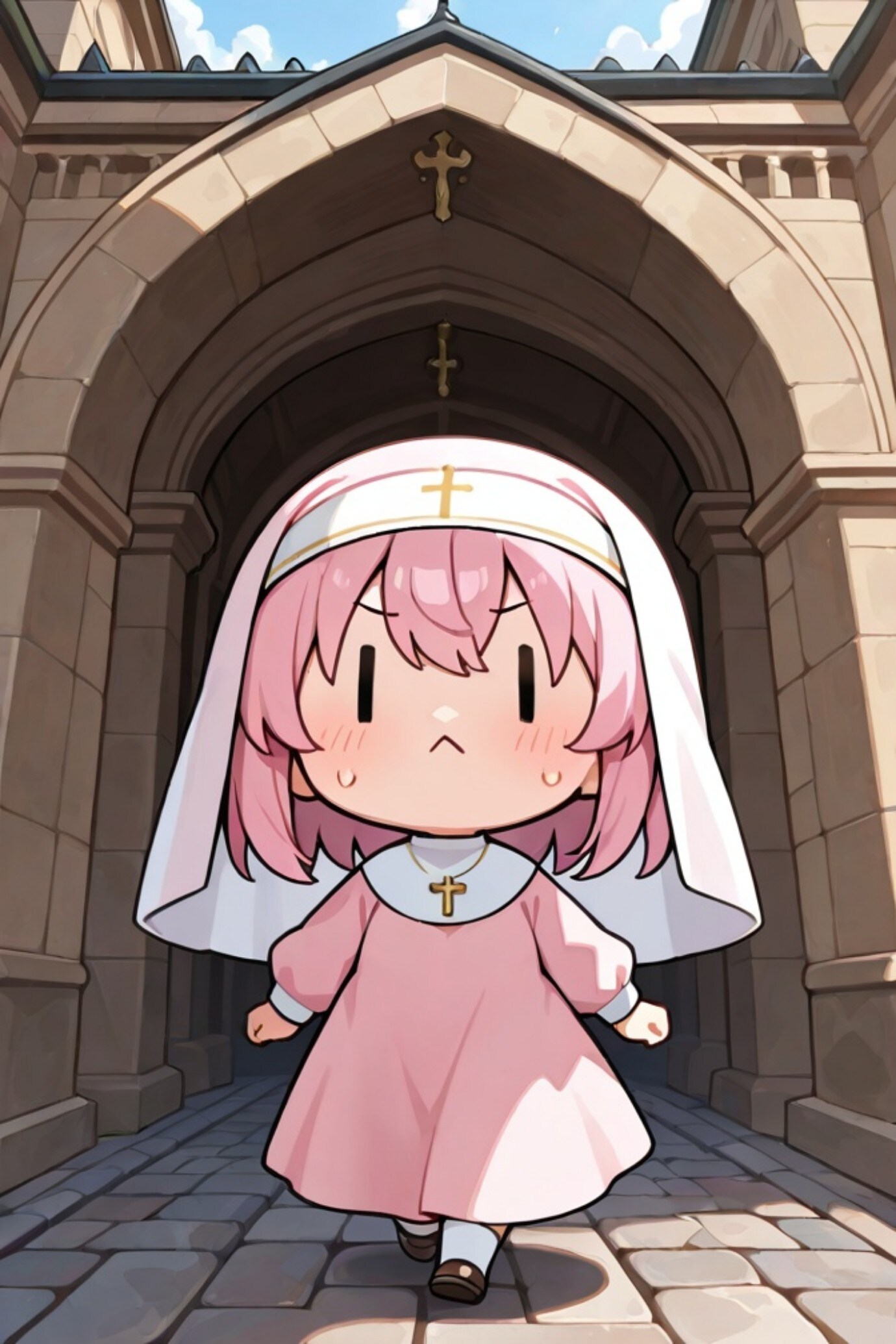 シスターのピンク髪ちゃん