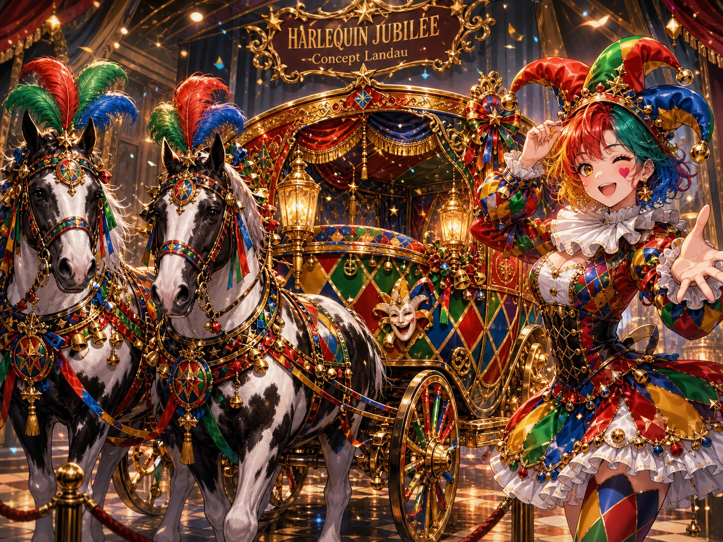 出展："Harlequin Jubilee" Concept Landau Carriage - Lord Felix Harlequin, the Jubilant Baron