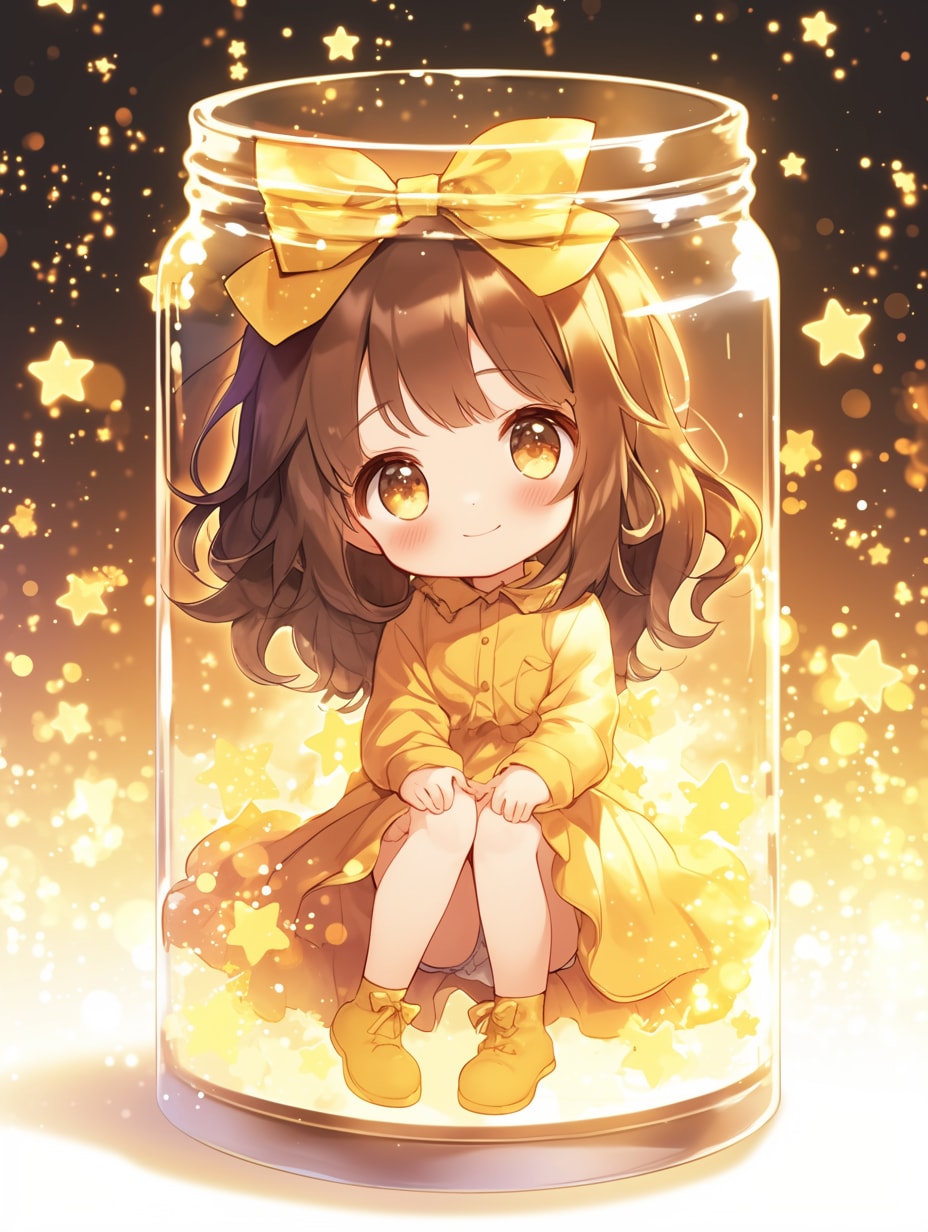 「瓶詰の少女」黄62 | の人気AIイラスト・グラビア