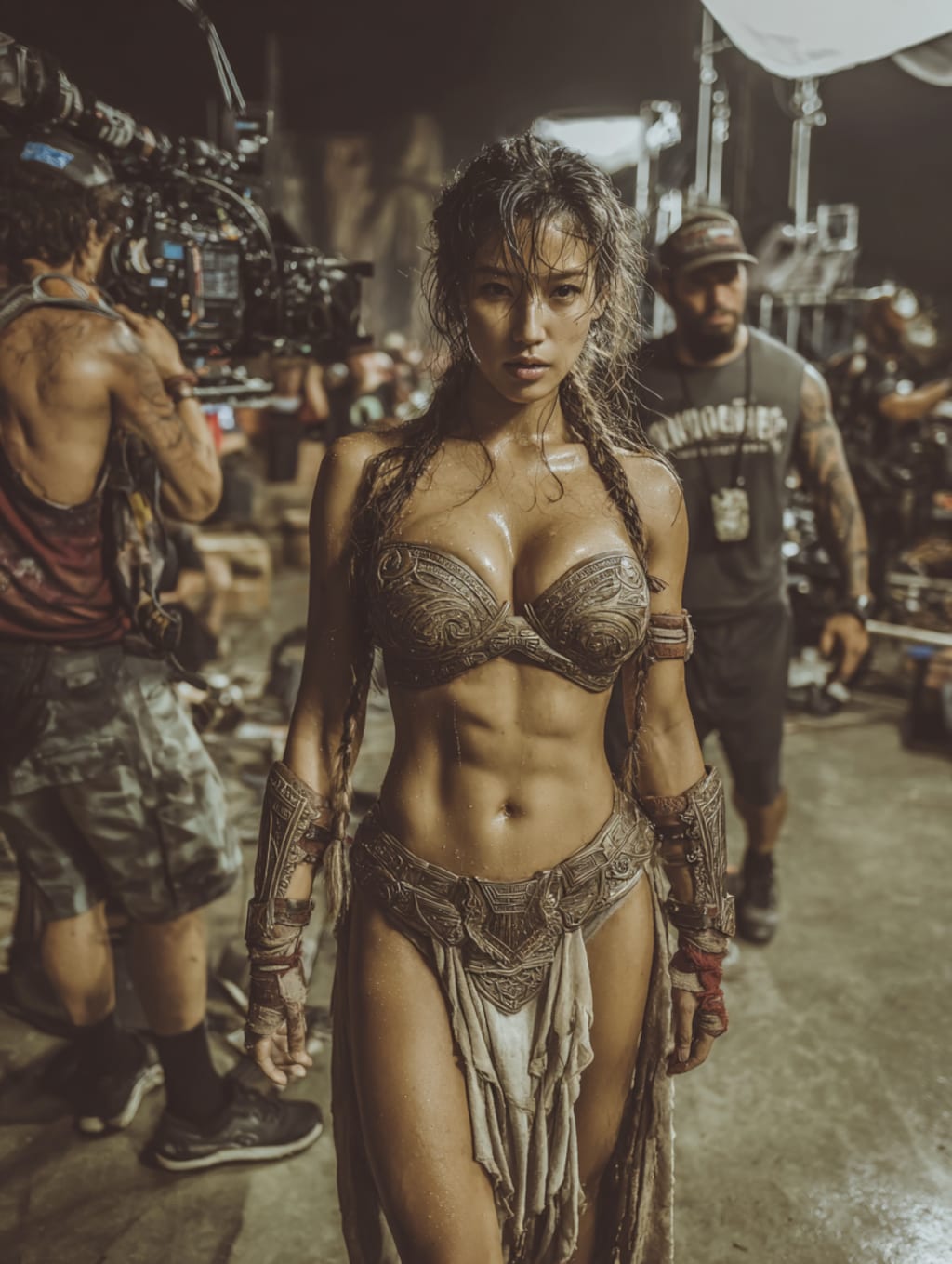 撮影中のアマゾネス戦士