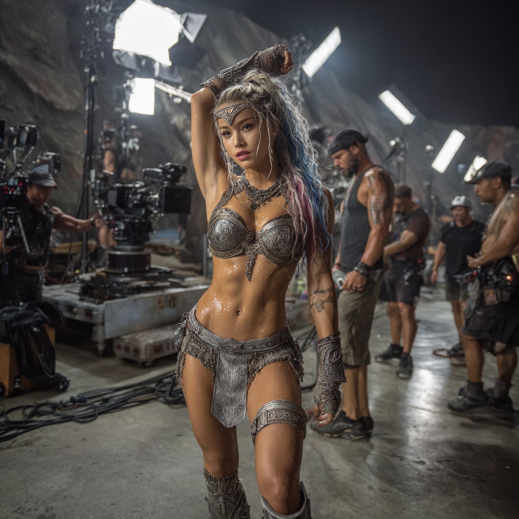 撮影中のアマゾネス戦士