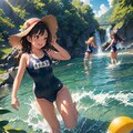 川で涼しく！ 4枚目