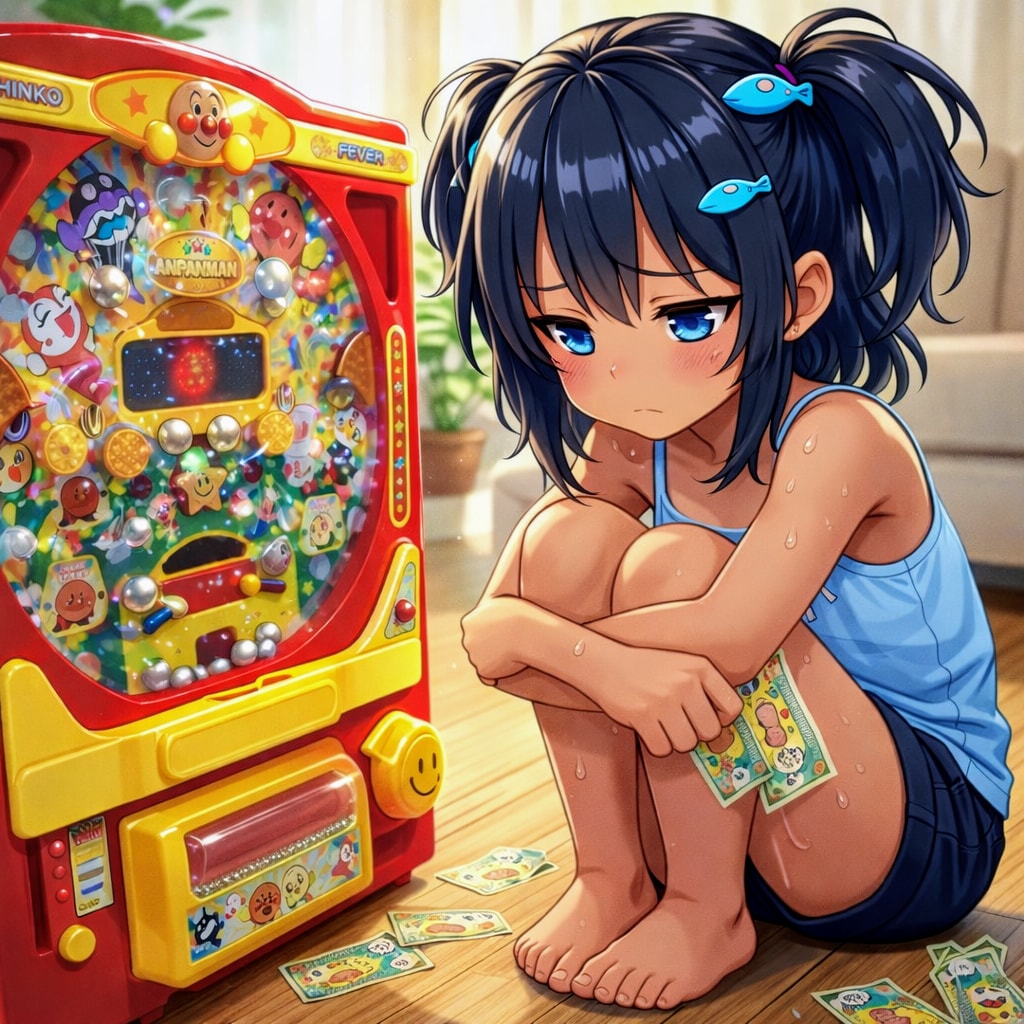 パチンコに熱中するこなつちゃん