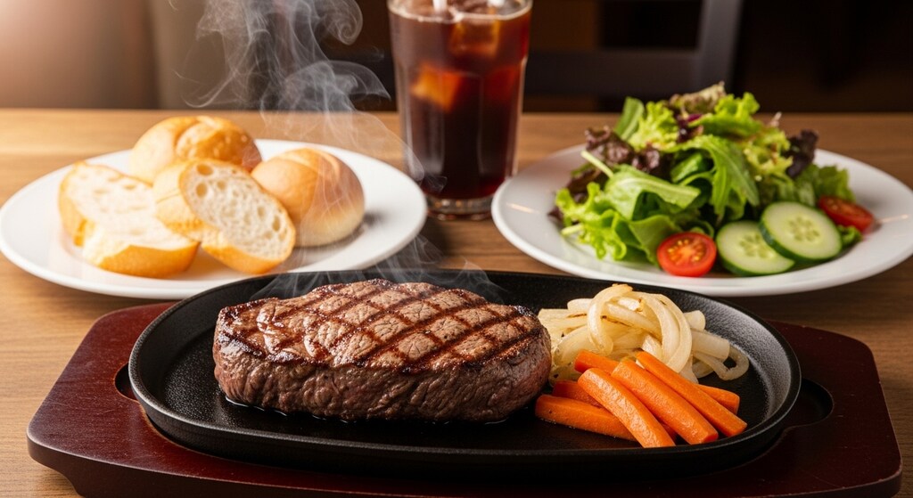 摩訶不思議食堂のサーロインステーキセット