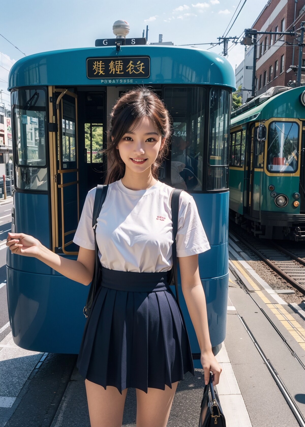 電車と少女達