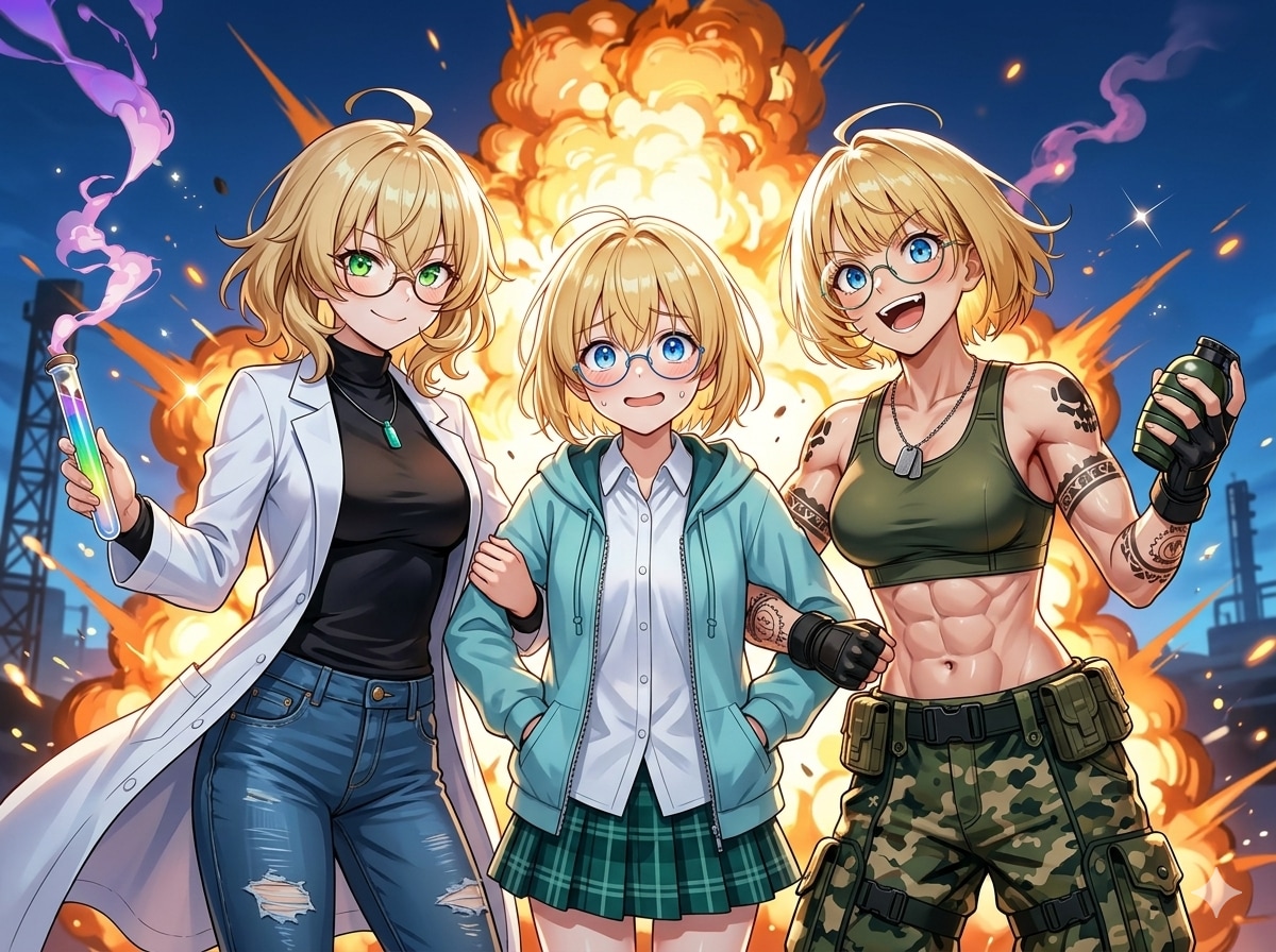 爆発属性娘 | の人気AIイラスト・グラビア