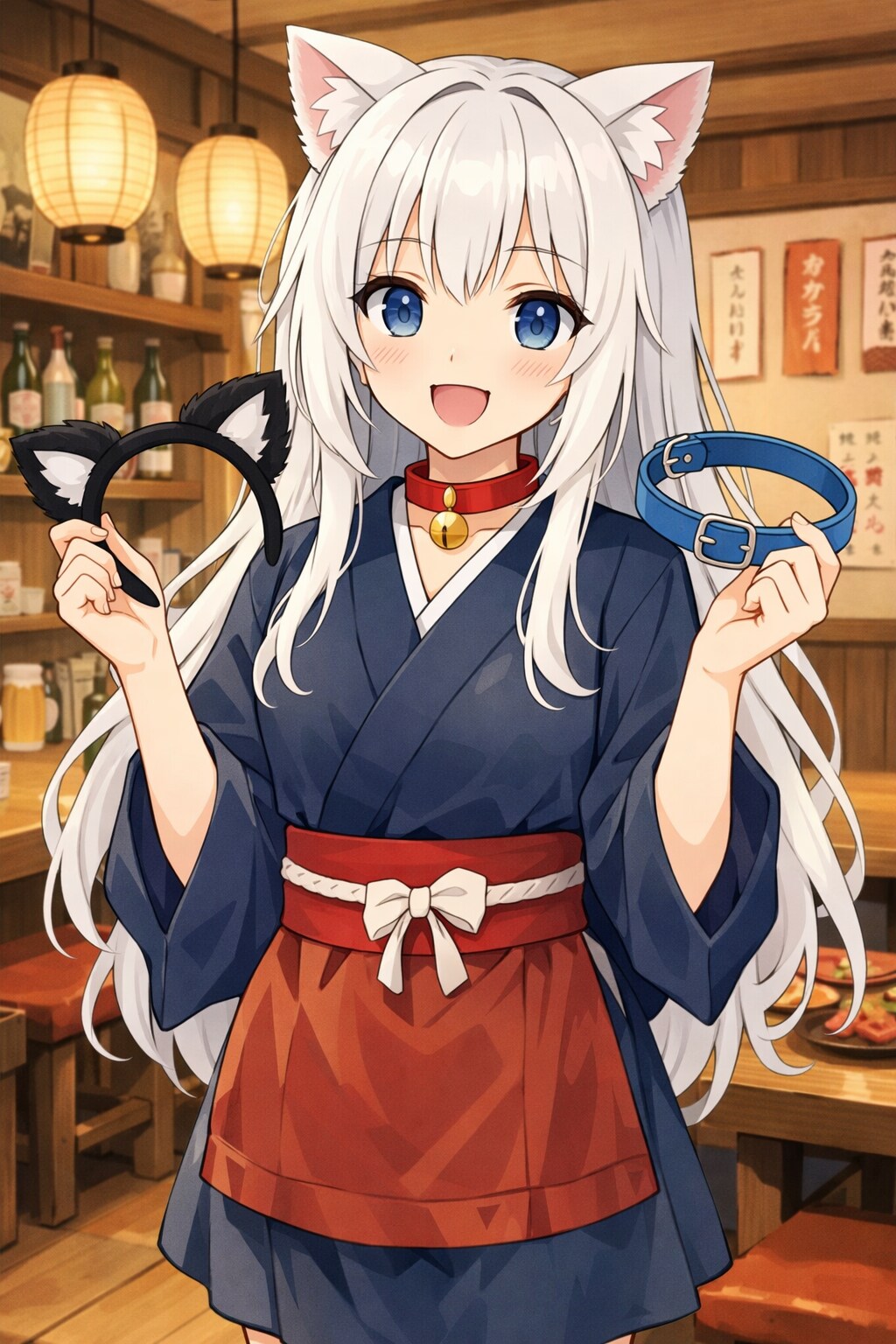 首輪と耳をつけてくださいね