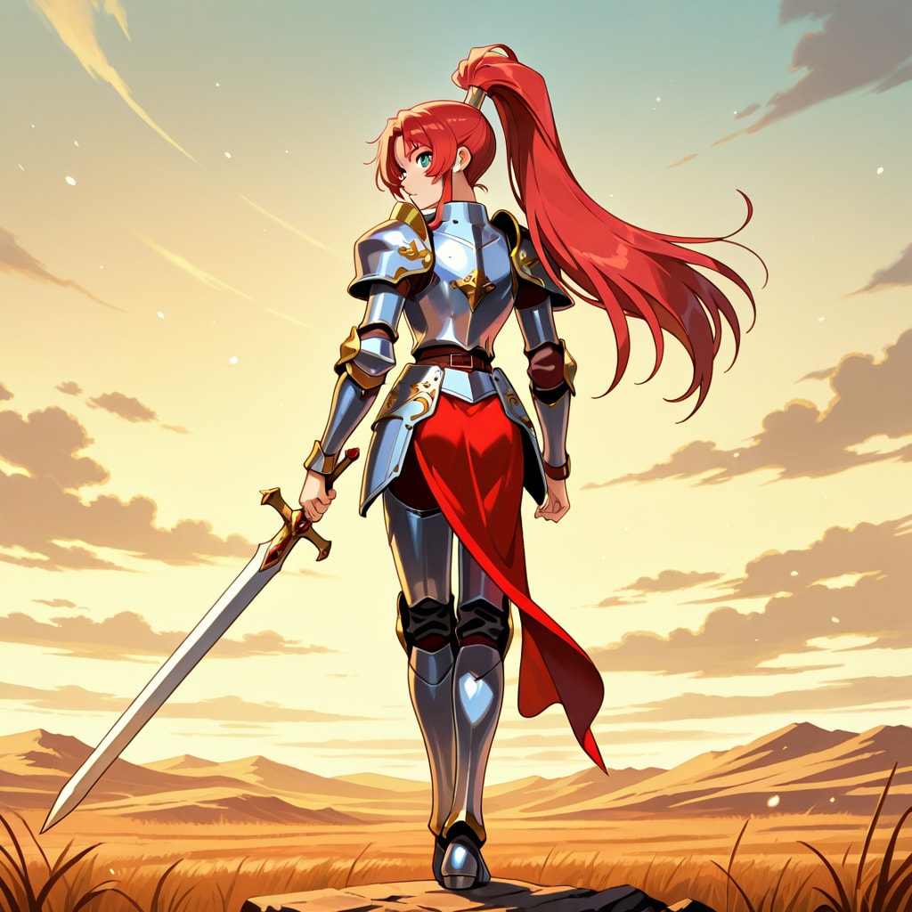 赤髪の騎士 | の人気AIイラスト・グラビア