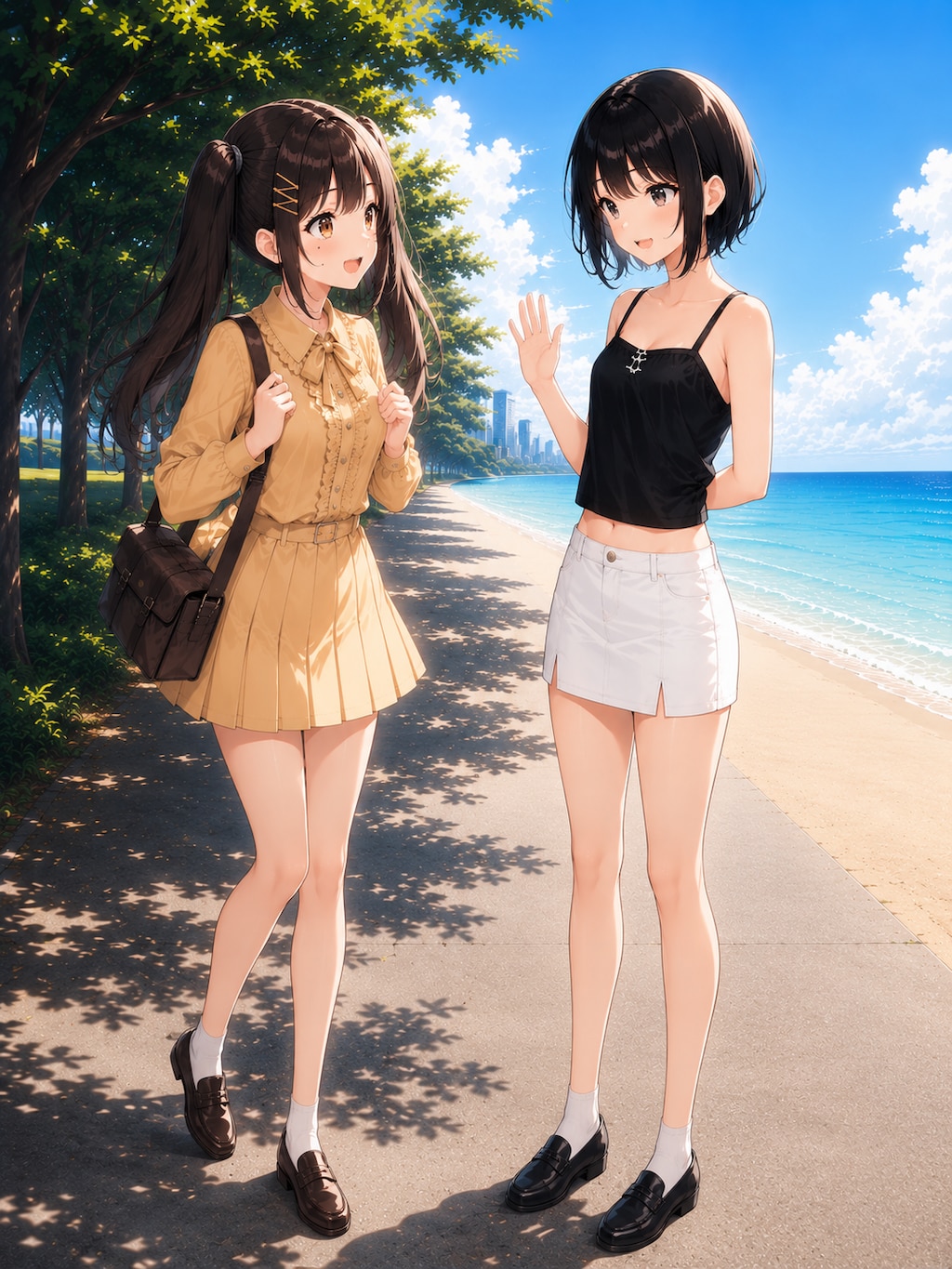 ウチの澪ちゃんとミラさんのところのりえちゃんのツーショット