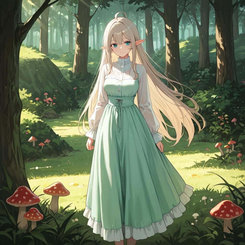 エルフとスローライフ風