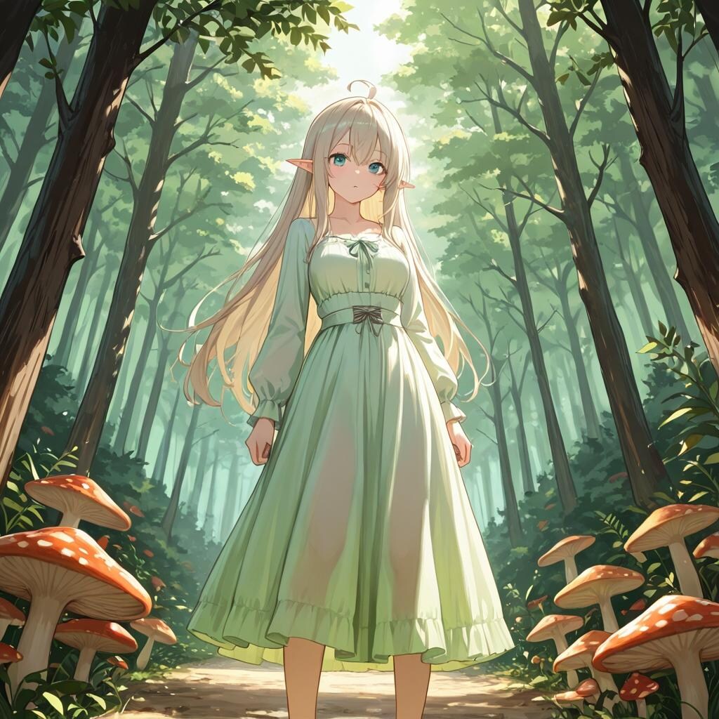 エルフとスローライフ風