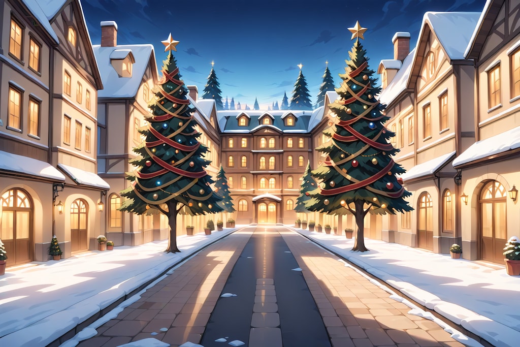 背景４８　クリスマスの夜景