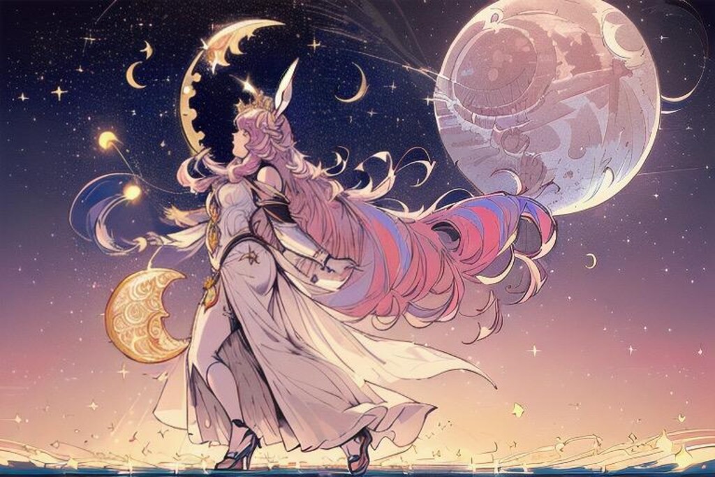 Lunar man walking on the moon