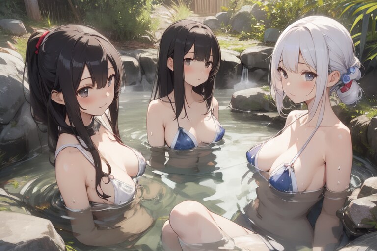 水浴び女子4