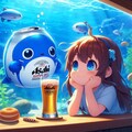 水族館を楽しむ小さな女の子 2枚目